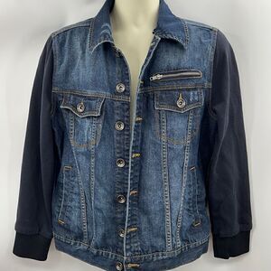 Guess men’s denim button up jacket size medium